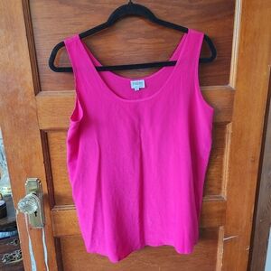 Vintage Silk Tank Top Small Bright Pink